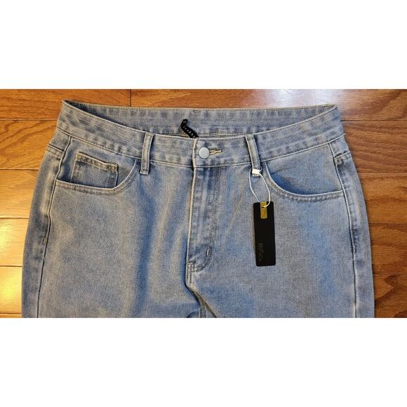 Nv Felix Jeans Light Blue Denim Women Size XL NWT High Rise W32 L31 - Picture 3 of 12